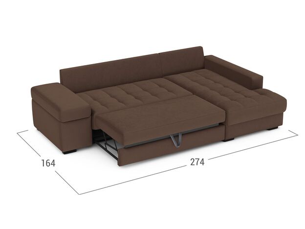 Угловой диван MOON 107 цвет коричневый (фото 197671)
