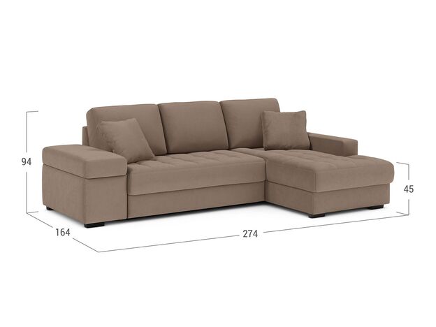 Угловой диван MOON 107 цвет бежевый,коричневый (фото 197704)