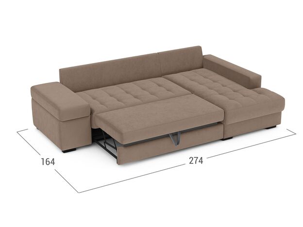 Угловой диван MOON 107 цвет бежевый,коричневый (фото 197706)