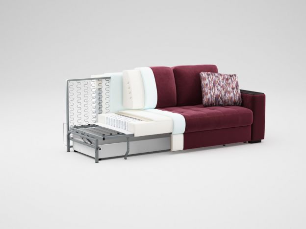 Диван MOON 107 цвет красный (фото 17500)