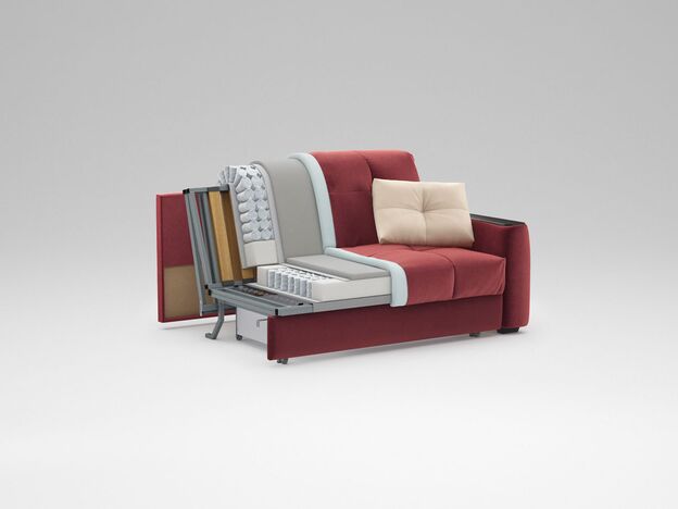 Кресло-кровать MOON 116 цвет красный (фото 99036)