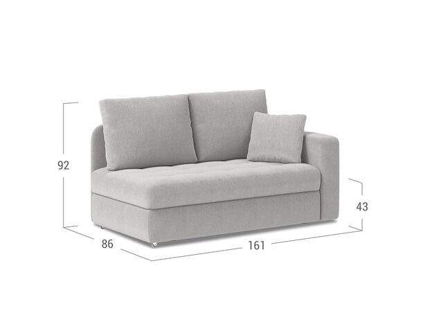 Диван кушетка MOON 074 цвет серый (фото 135267)