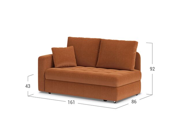 Диван кушетка MOON 074 цвет оранжевый,красный (фото 135719)