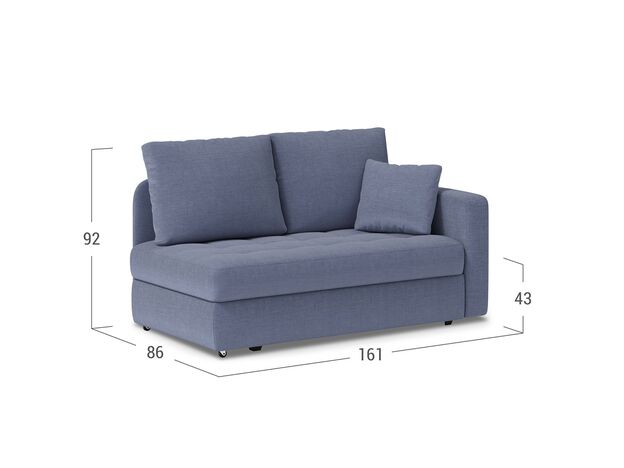 Диван кушетка MOON 074 цвет синий (фото 135764)