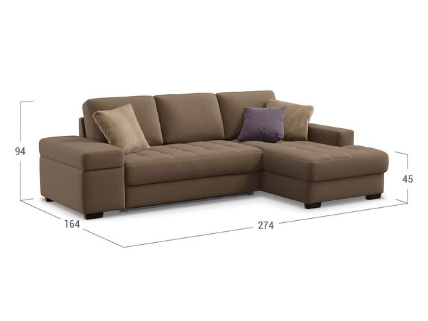 Угловой диван MOON 107 цвет коричневый (фото 135529)