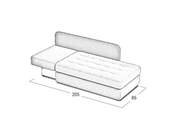 Диван кушетка MOON 074 цвет бирюза (фото 135745)