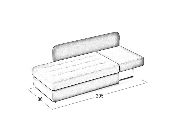 Диван кушетка MOON 074 цвет синий (фото 135765)