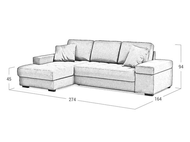 Угловой диван MOON 107 цвет коричневый (фото 136543)