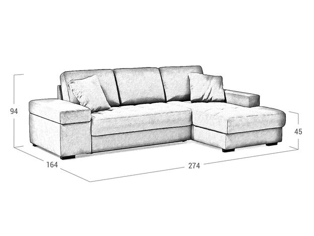 Угловой диван MOON 107 цвет коричневый (фото 136525)