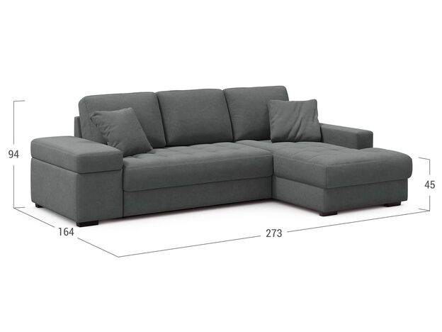 Угловой диван MOON 107 цвет серый (фото 199278)
