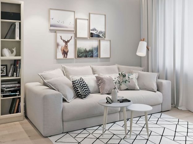 Диван MOON 007 цвет белый,бежевый (фото 198916)