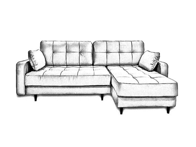 Угловой диван Орлеан цвет серый (фото 182249)