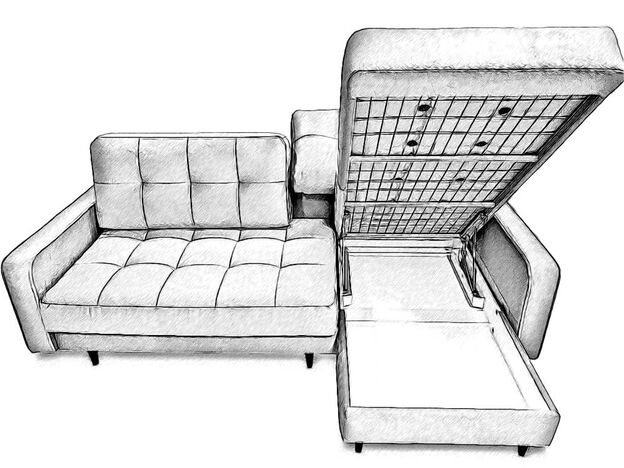 Угловой диван Орлеан цвет серый (фото 182251)
