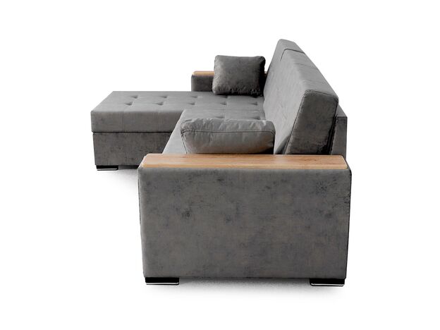 Угловой диван Монако-1 цвет серый (фото 202000)