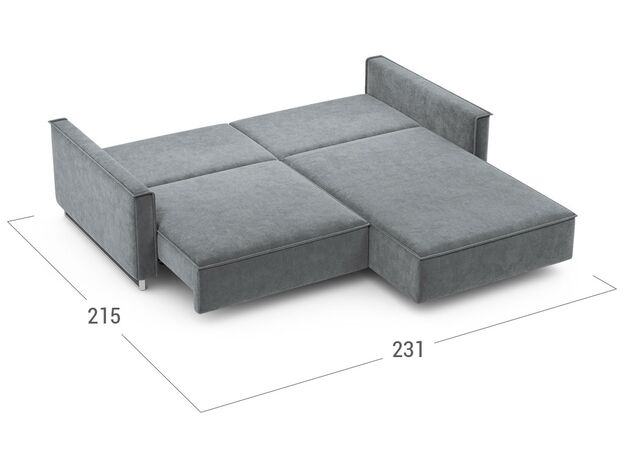 Угловой диван MOON 005 цвет серый (фото 204417)