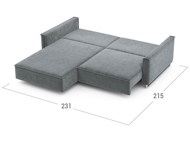 Угловой диван MOON 005 цвет серый (фото 204432)