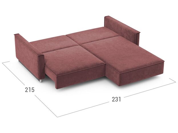 Угловой диван MOON 005 цвет красный,бордовый (фото 204765)