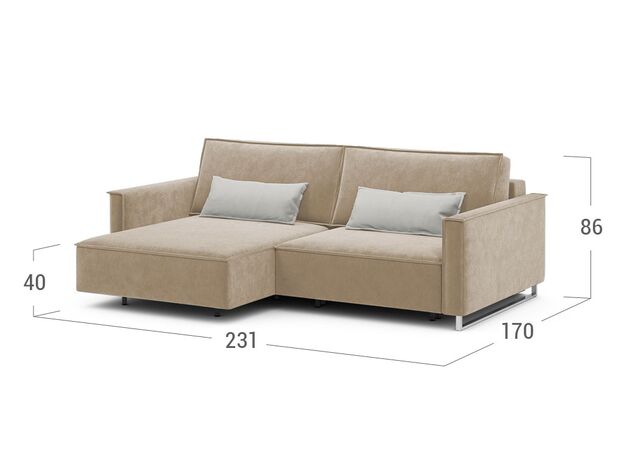 Угловой диван MOON 005 цвет бежевый (фото 205079)