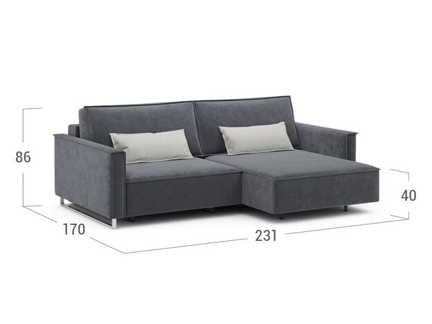 Угловой диван MOON 005 цвет серый (фото 205139)
