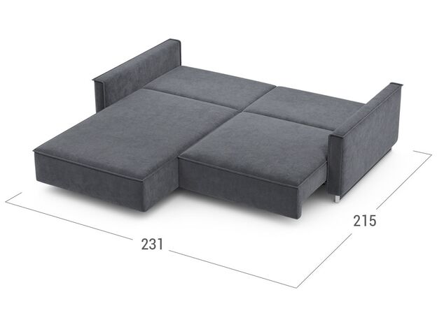 Угловой диван MOON 005 цвет серый (фото 205155)