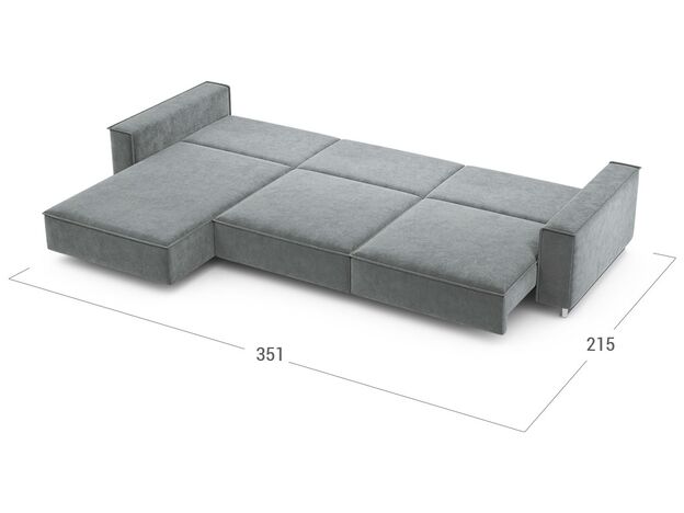 Угловой диван MOON 005 цвет серый (фото 205228)