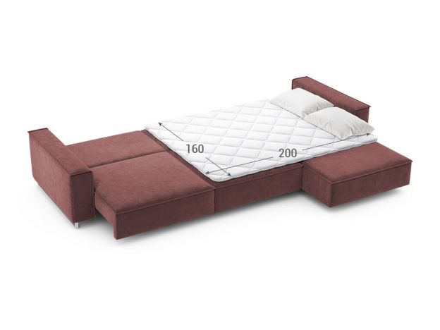 Угловой диван MOON 005 цвет красный,бордовый (фото 205285)