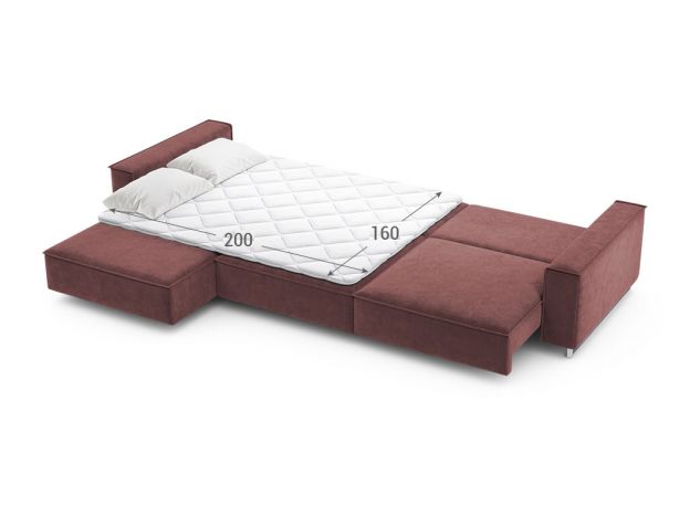 Угловой диван MOON 005 цвет красный,бордовый (фото 205299)