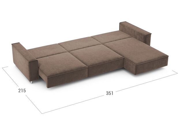 Угловой диван MOON 005 цвет коричневый (фото 205354)