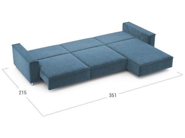 Угловой диван MOON 005 цвет синий,бирюза,голубой (фото 205424)
