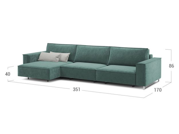 Угловой диван MOON 005 цвет зеленый (фото 205507) Угловой диван MOON 005 цвет зеленый (фото 205507)