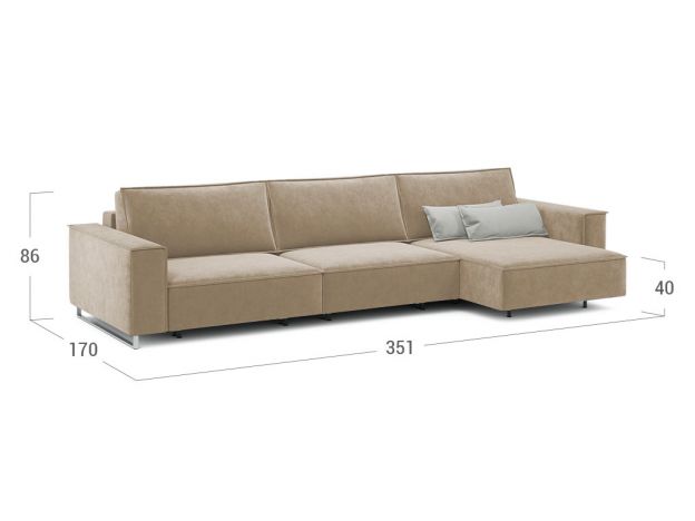 Угловой диван MOON 005 цвет бежевый (фото 205563)