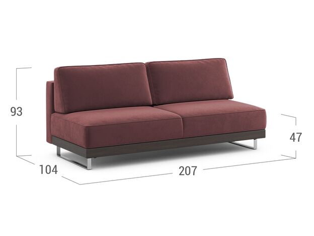 Диван MOON 178 цвет красный,бордовый (фото 206077)