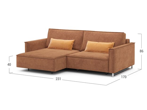 Угловой диван MOON 005 цвет оранжевый,красный (фото 207587) Угловой диван MOON 005 цвет оранжевый,красный (фото 207587)