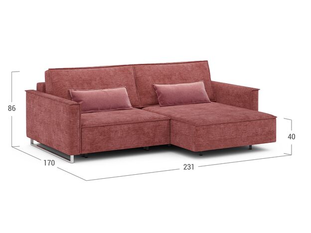 Угловой диван MOON 005 цвет красный (фото 207731)