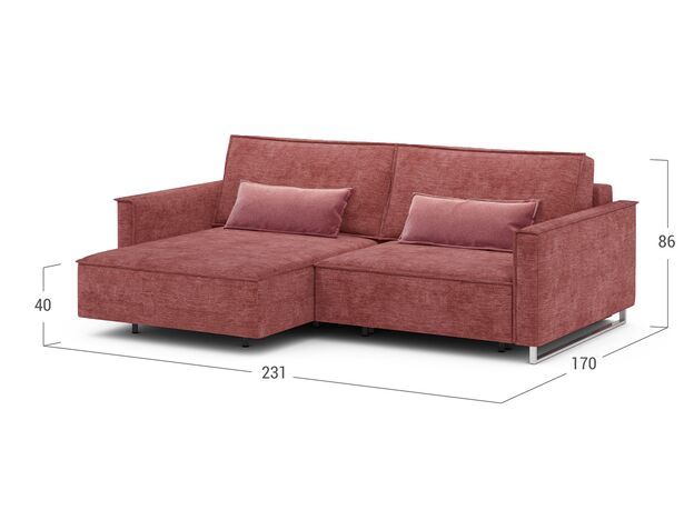 Угловой диван MOON 005 цвет красный (фото 207743)