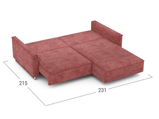 Угловой диван MOON 005 цвет красный (фото 207733)