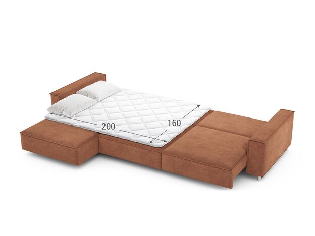 Угловой диван MOON 005 цвет оранжевый,красный (фото 208083)