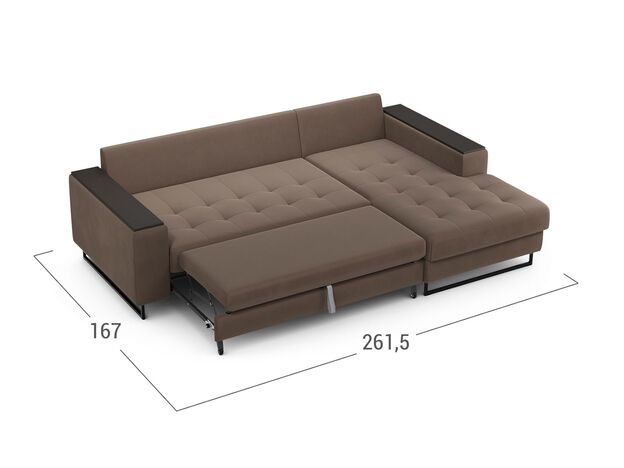 Угловой диван MOON 117 цвет коричневый (фото 208579)