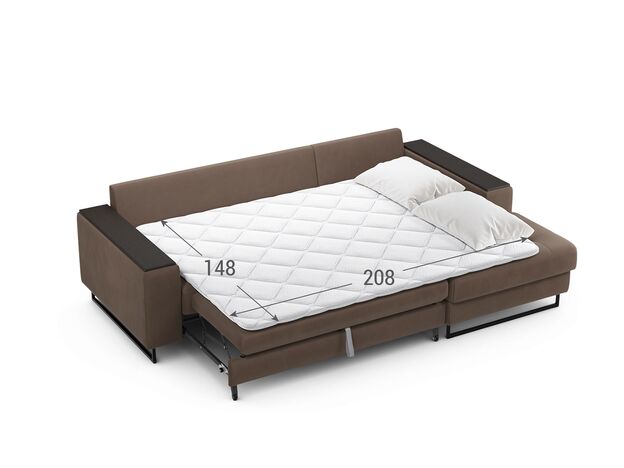 Угловой диван MOON 117 цвет коричневый (фото 208580)