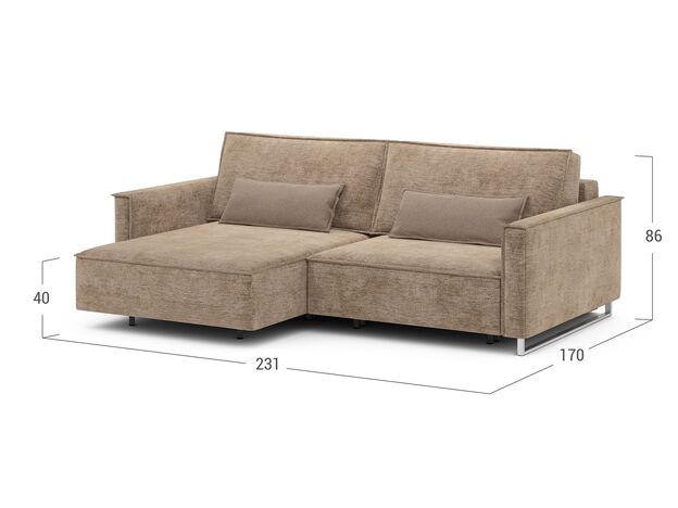 Угловой диван MOON 005 цвет коричневый (фото 213599)