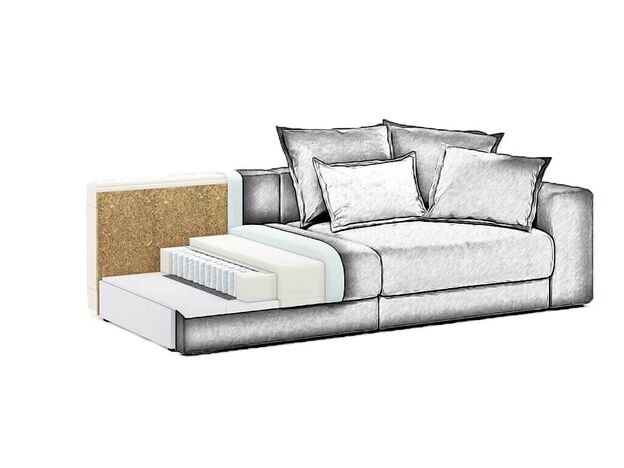 Диван MOON 007 цвет коричневый (фото 218409)