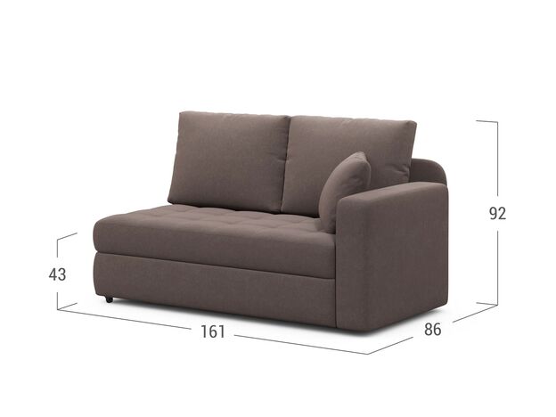 Диван кушетка MOON 074 цвет коричневый (фото 218851)