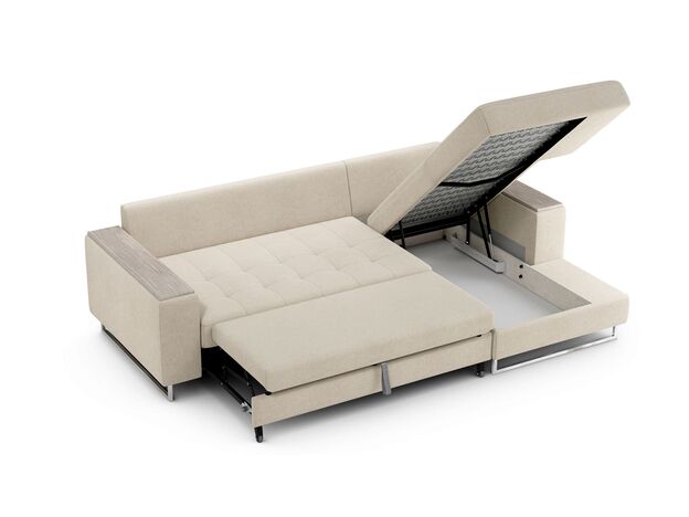 Угловой диван MOON 117 цвет белый,бежевый (фото 219436)