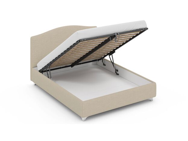 Кровать с подъемным механизмом MOON 1158 цвет бежевый (фото 223686)