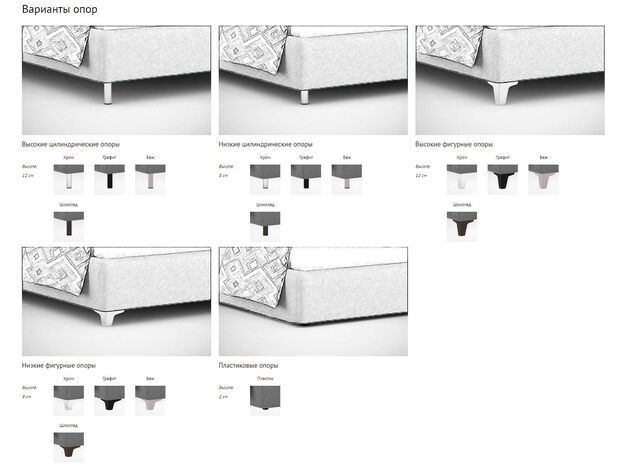 Кровать с подъемным механизмом MOON 1158 цвет серый (фото 224688)