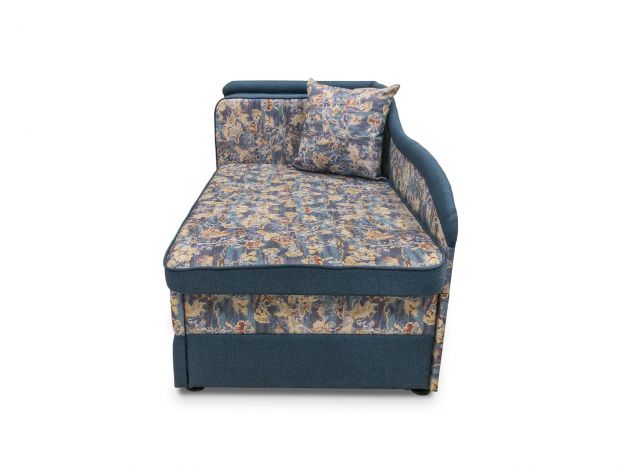 Диван кушетка Вероника реальное фото образца цвет синий,пестрый (фото 236559)