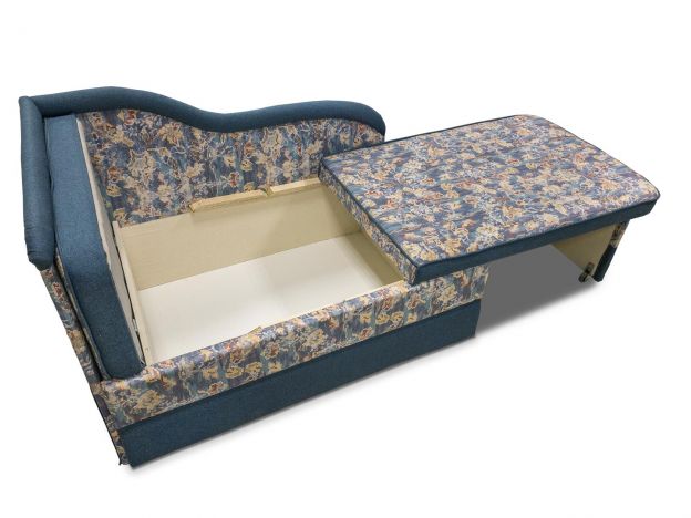 Диван кушетка Вероника реальное фото образца цвет синий,пестрый (фото 236555)