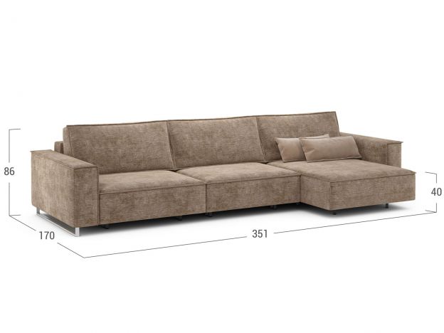 Угловой диван MOON 005 цвет коричневый (фото 237050) Угловой диван MOON 005 цвет коричневый (фото 237050)