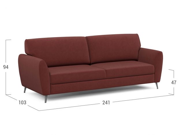 Диван MOON 176 цвет красный,бордовый (фото 241202)