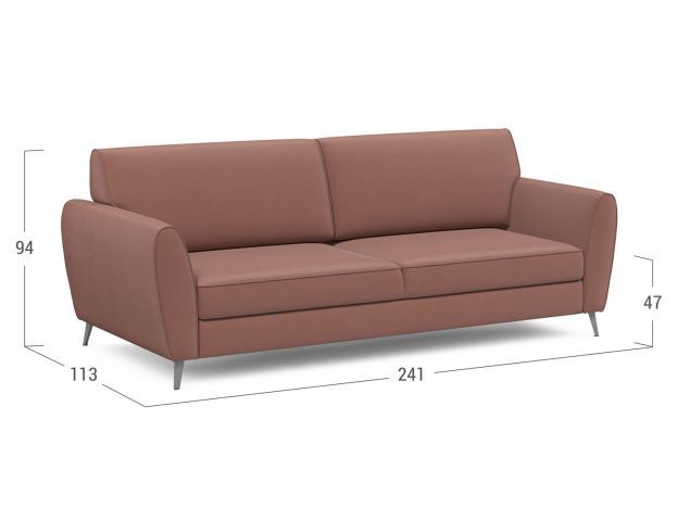 Диван MOON 176 цвет красный,розовый (фото 248837)